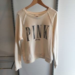 Victoria's Secret Crew Neck Sweater Cream Size L